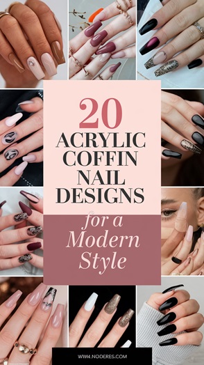 20 Chic Acrylic Coffin Nail Designs for a Modern Style