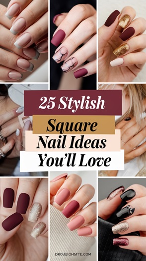 25 Stylish Square Nail Ideas You’ll Love