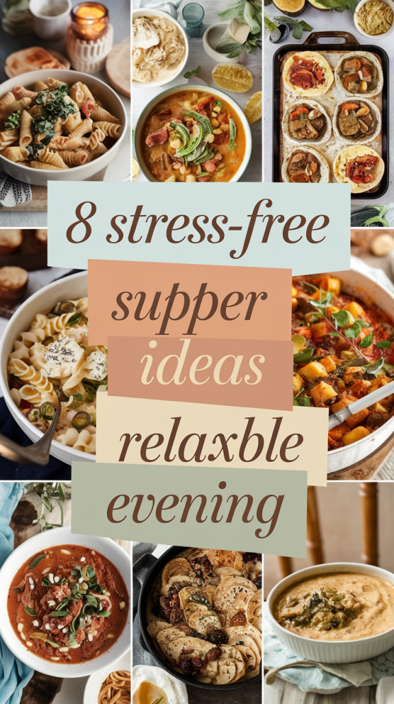 8 Stress-Free Supper Ideas for a Relaxing Evening