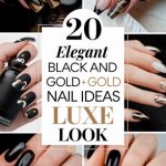 20 Elegant Black and Gold Nail Ideas for a Luxe Look