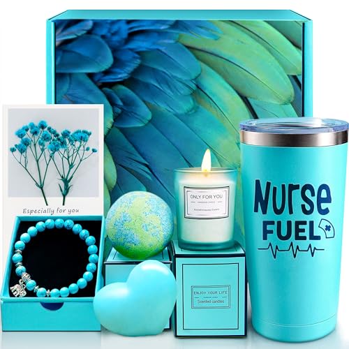 Nurse Gifts, Christmas Gifts for Nurse - Unique Nurse Birthday Gifts, Nurse Appreciation Gifts, Nurse Week Gifts for Nurse, Personalized Thank You Nurse Gift Baskets Set for Women