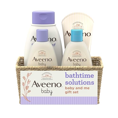 Aveeno Baby Bathtime Solutions Baby & Me Gift Set with ...