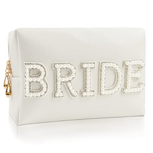 Kovewon Bride Patch Letter Makeup Bag for Women Bridesmaid Engagement ...