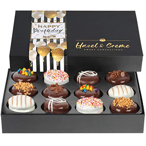 Birthday Gift Basket - Happy Birthday Cookies - Dark Chocolate ...