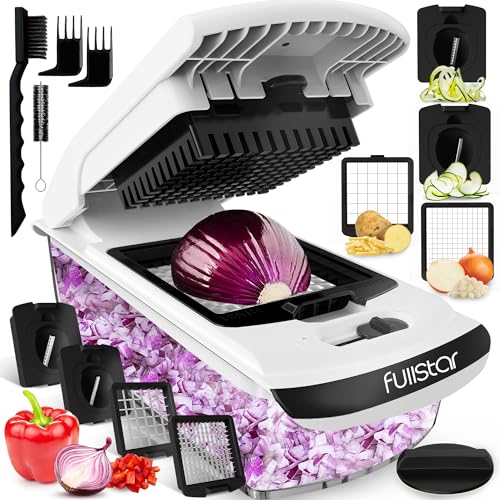 Fullstar Vegetable Chopper and Spiralizer - Food Chopper with Container, ...