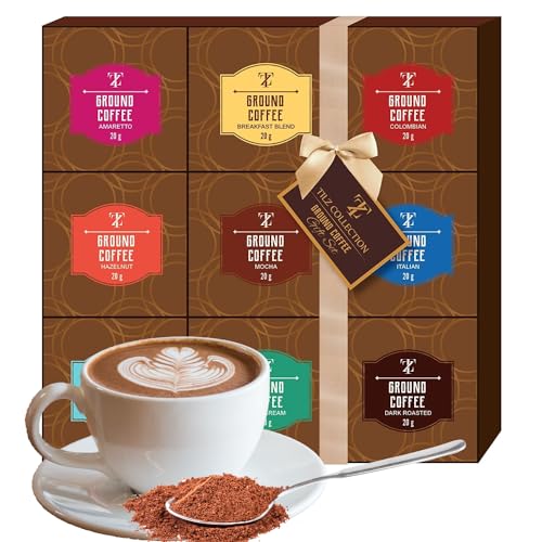 Coffee Gifts - Gourmet Coffee Gift Set |9 Ground Coffee Assortment Gift Set |Coffee Sampler Gift Set, Tasting Kit |Gifts For Coffee Lovers |Ground Coffee Gift Basket |Gifts For Men And Women