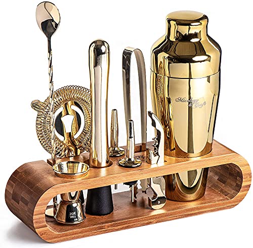 Mixology Bartender Kit: 10-Piece Bar Tool Set with Bamboo Stand ...