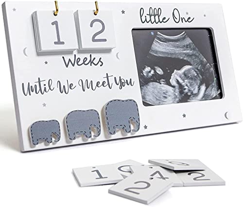 Sonogram Picture Frame, Ultrasound Photo Frame with Baby Countdown Weeks, ...