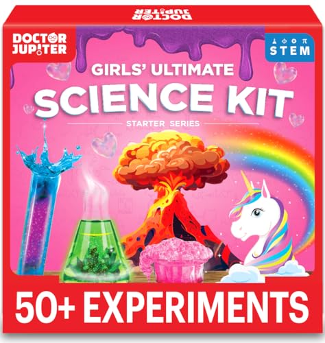 Doctor Jupiter Girls’ Ultimate Science Kit for Girls Ages 8-12| Birthday Gift Ideas for 8-9-10-11-12 Year Old Girls| STEM Learning & Educational Toys| 50+ Experiments Ultimate Starter Series