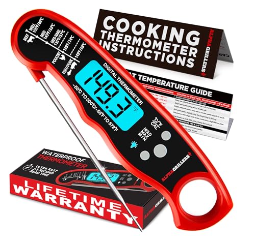 Alpha Grillers Meat Thermometer Digital - Instant Read Food Thermometer ...