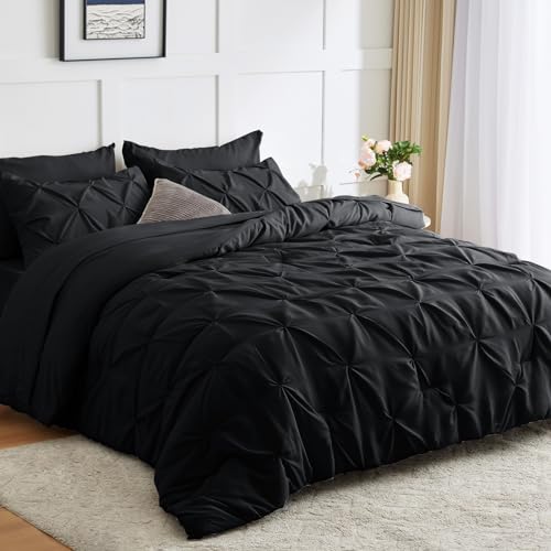 CozyLux Queen Comforter Set 7 Pieces Bed in A Bag ...