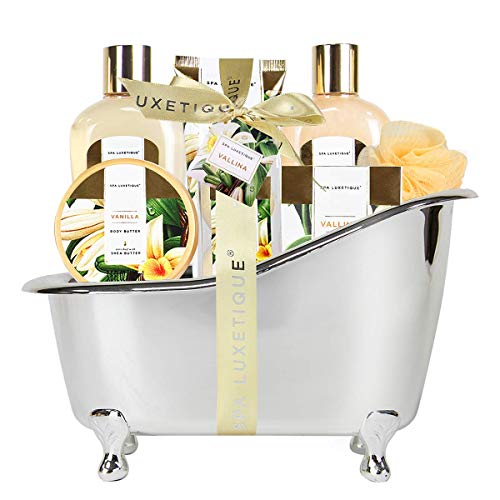 SPA LUXETIQUE 8 pezzi, Set di bellezza regalo da donna per il bagno, per compleanno, profumo di vaniglia, con decorazione per vasca , per il benessere