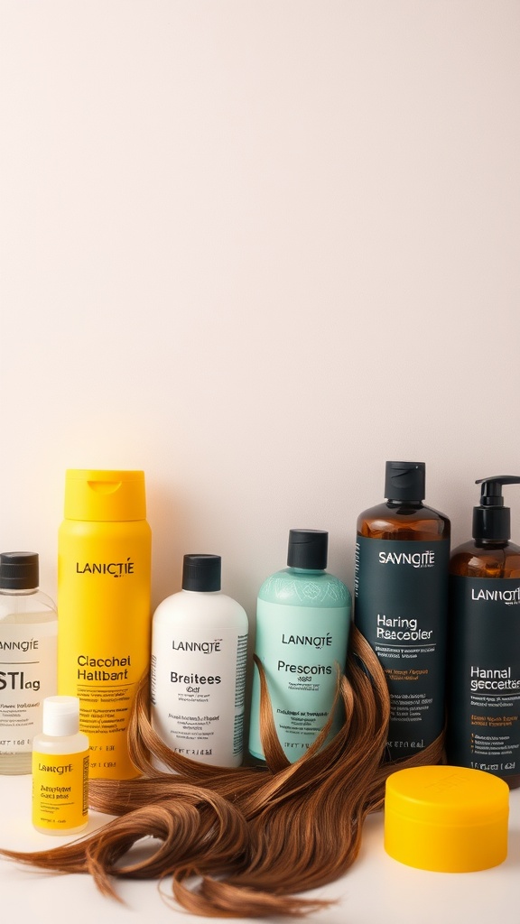 Hair care products for maintaining bronde hair color