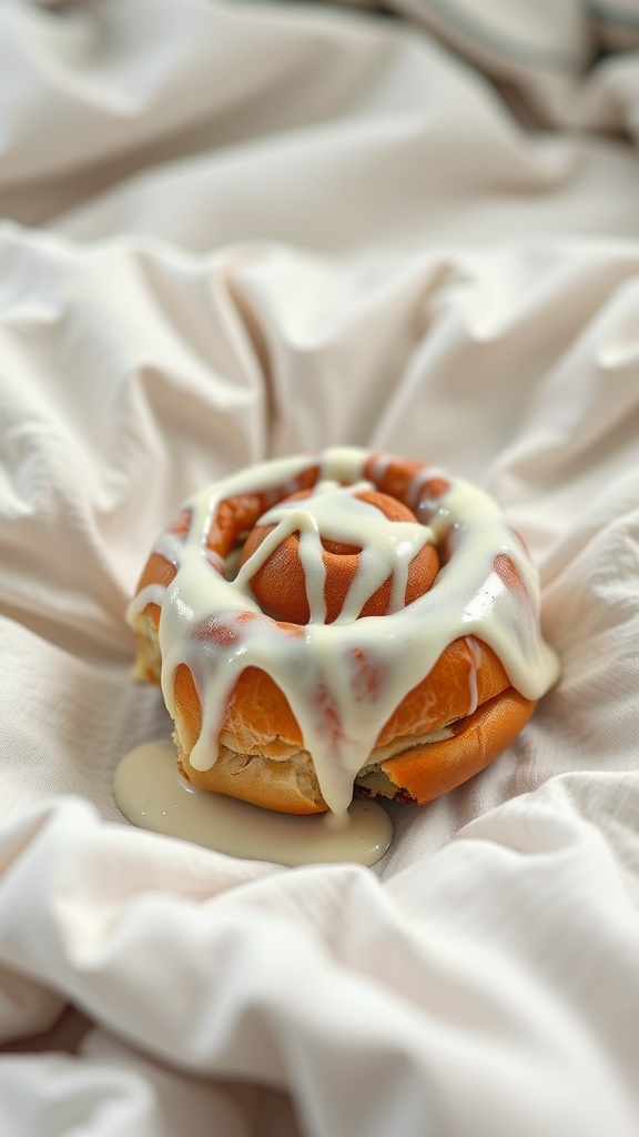 Cinnamon roll with cream cheese frosting