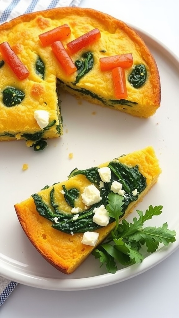 Cornbread with Feta and Spinach