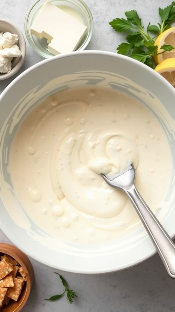 Creamy keto alfredo sauce made with cream cheese