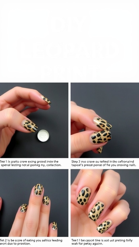 DIY leopard print nails tutorial