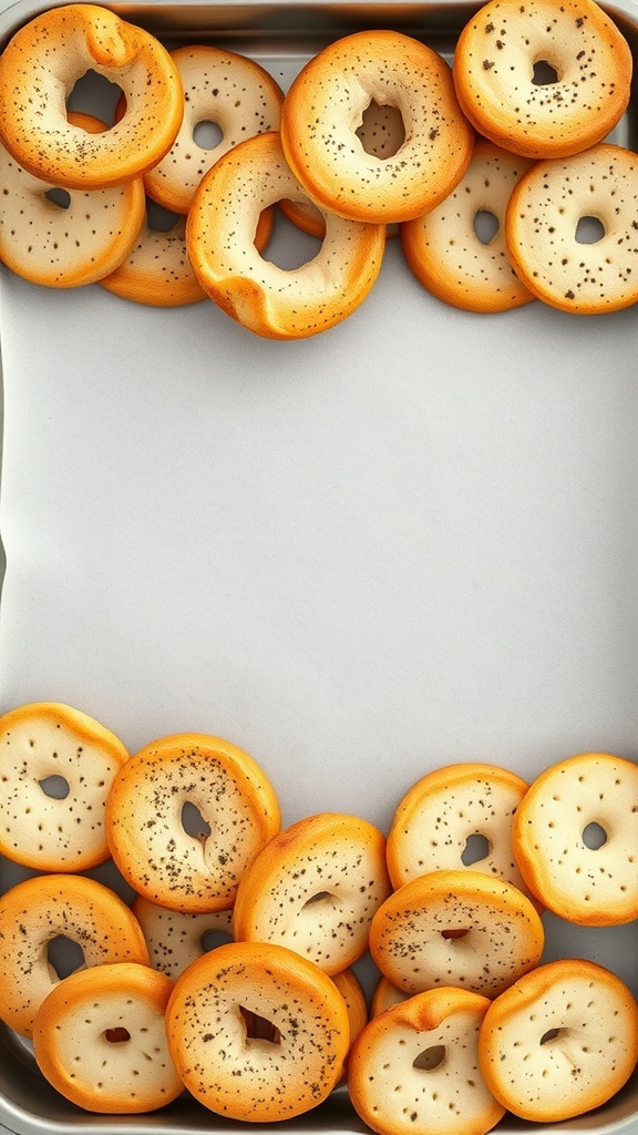 A plate of crispy crackers seasoned with everything bagel spices