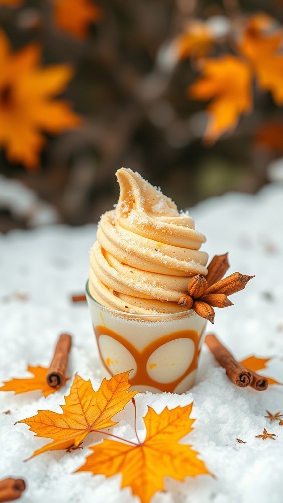 A delicious bowl of snow ice cream with seasonal flavors