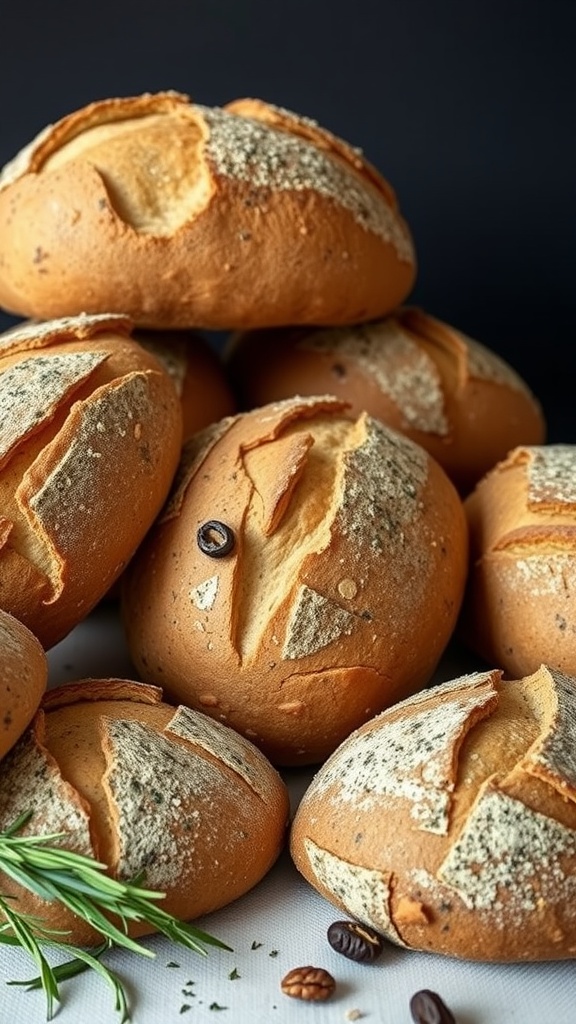 A variety of sourdough loaves showcasing different flavors and textures.