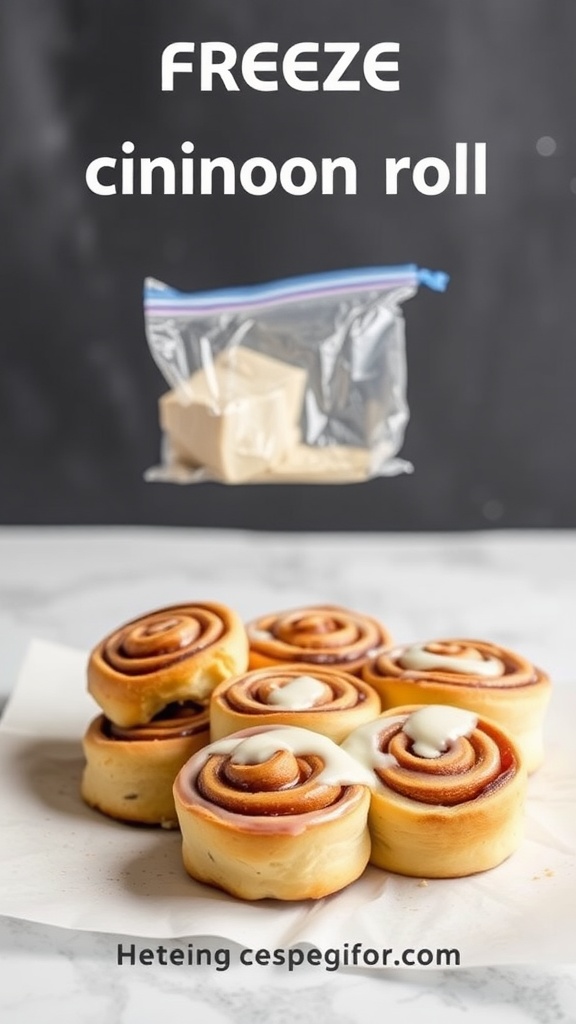 A display of keto cinnamon rolls ready for freezing