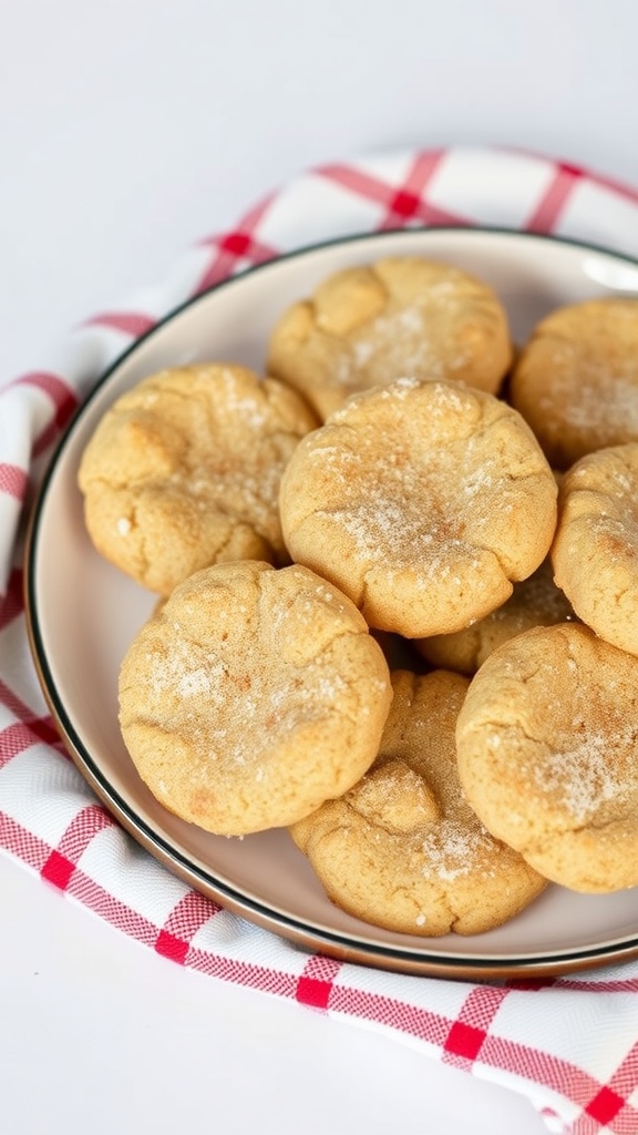 Keto Snickerdoodle Cookies on a plate