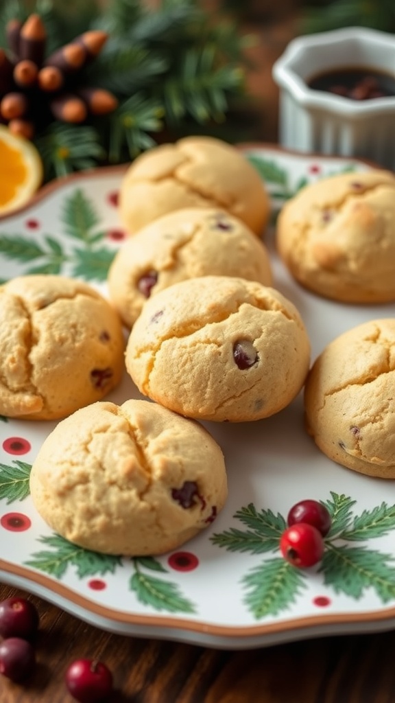Freshly baked orange cranberry keto biscuits
