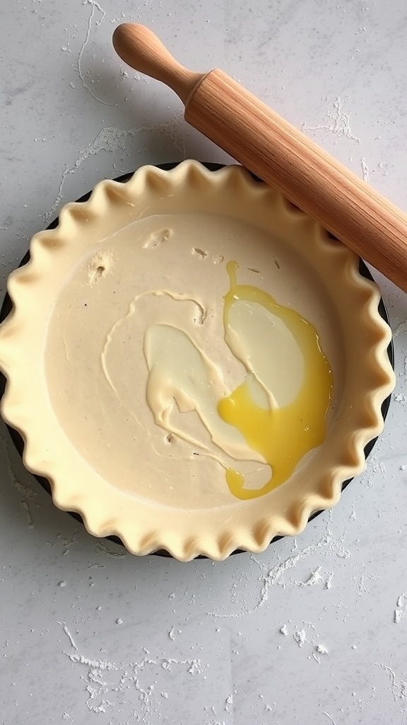 A flaky pie crust ready for filling.
