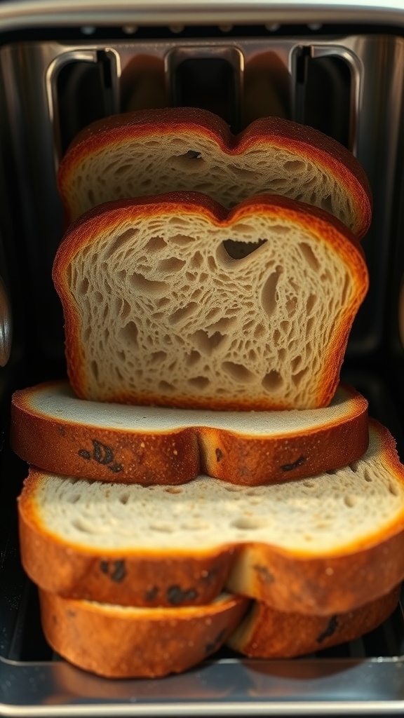 Slices of toasted sourdough bread