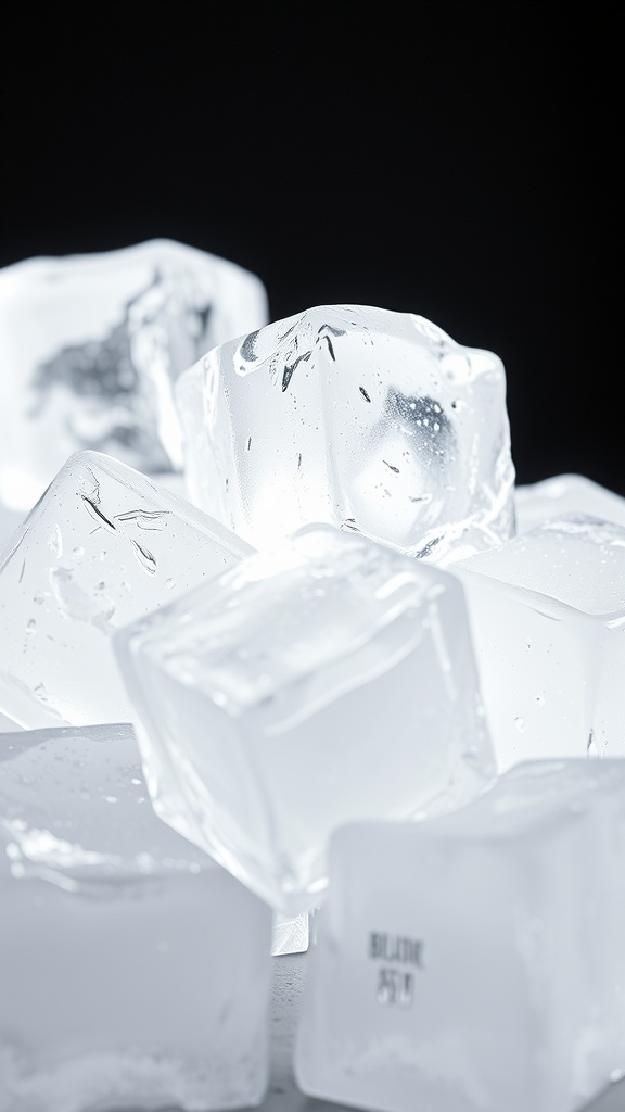 Ice cubes for a classic margarita cocktail