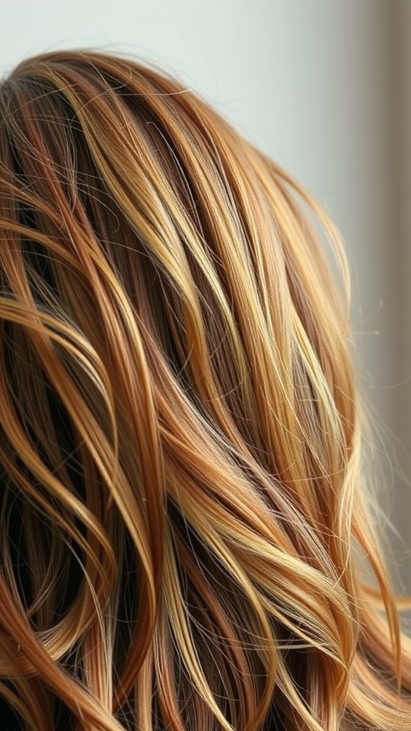 Close-up of bronde hair showing warm and cool undertones.
