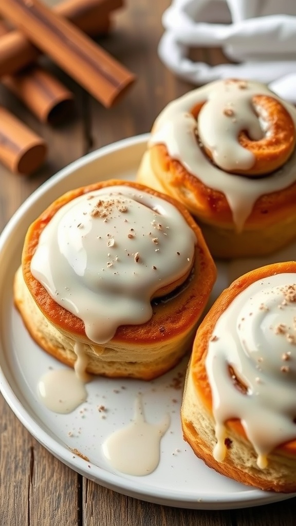 Vegan keto cinnamon rolls with cream cheese frosting