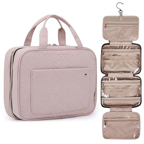BAGSMART Large Toiletry Bag Travel Bag with Hanging Hook, Water-resistant ...