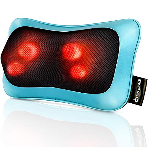 Mo Cuishle Electric Shiatsu Back Massager with Heat - Powerful 3D Kneading for Neck, Shoulder, Lower Back Pain Relief - Ergonomic Design for Home, Office, & Car - Gifts for Women, Men, Mom & Dad
