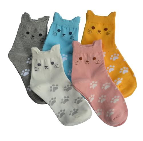 Jeasona Women's Cute Cat Socks Cat Gifts for Women Fun ...