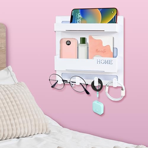 Floating Shelves for Bedside Shelf Accessories Organizer, Wall Mount Self ...