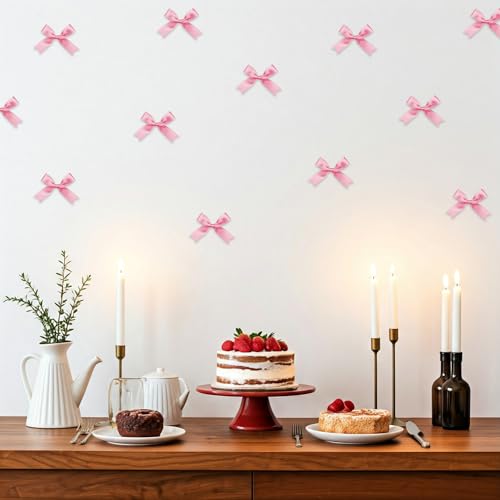 Special You Satin Pink Ribbon Roll for Decoration- 5Pcs, Satin Ribbon 1/2 Inch for Bow, Ribbon for Gift Wrapping, Aesthetic Room Decor Items Pinterest Finds, Wall decor items, Room Decoration Items for Bedroom