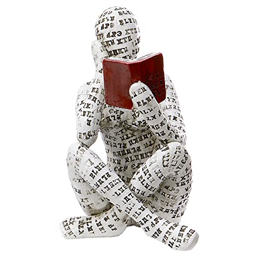 GRAPMKTG Home Decor Pulp Reading Women Thinker Statue Aesthetic Sculpture ...