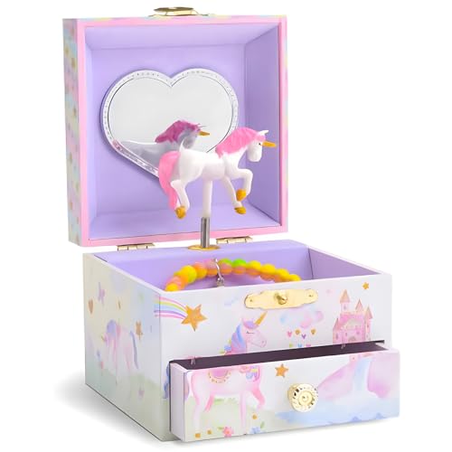 Jewelkeeper Jewelry Box for Girls with 1 Drawer - Unicorn ...