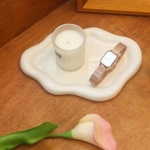 CCINPPY Ceramic Jewelry Tray Trinket Dish, Decorative Cloud Vanity Key ...