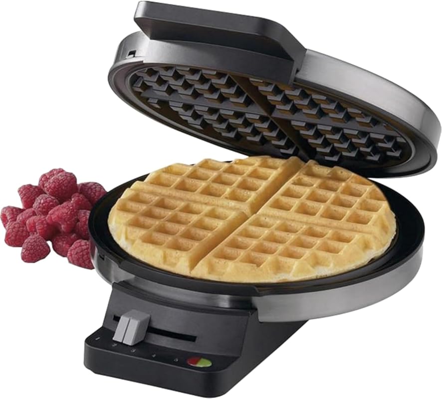 Cuisinart Round Classic Waffle Maker, 1250W, with 5-Setting Adjustable