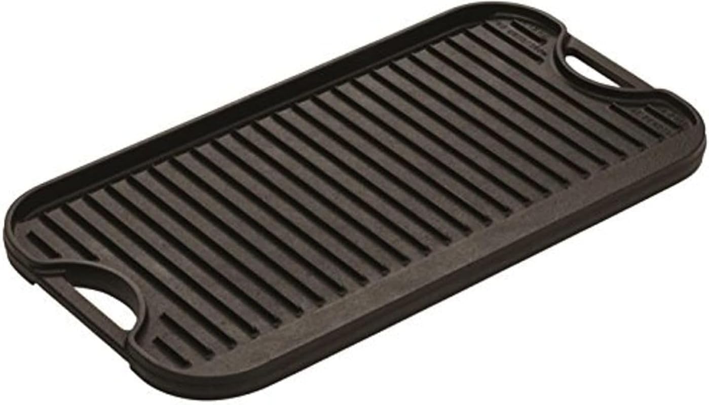 Lodge Pro-Grid 20x10.44 Inch Reversible Cast Iron Grill/Griddle