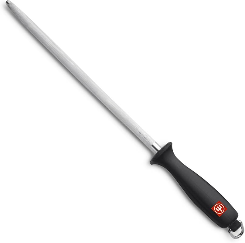 WÜSTHOF Classic 10-Inch Sharpening Steel Rod for Maintaining Razor-Sha
