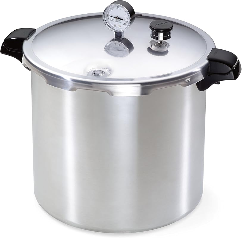 Presto 01781 Pressure Canner and Cooker, 23 Quart Capacity, Silver Fin