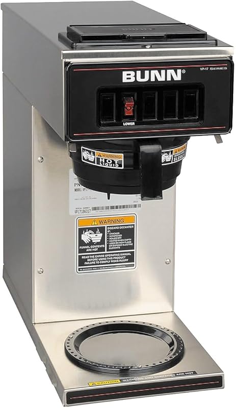 BUNN VP17-1SS Pourover Coffee Brewer with 1-Warmer, Stainless Steel, S