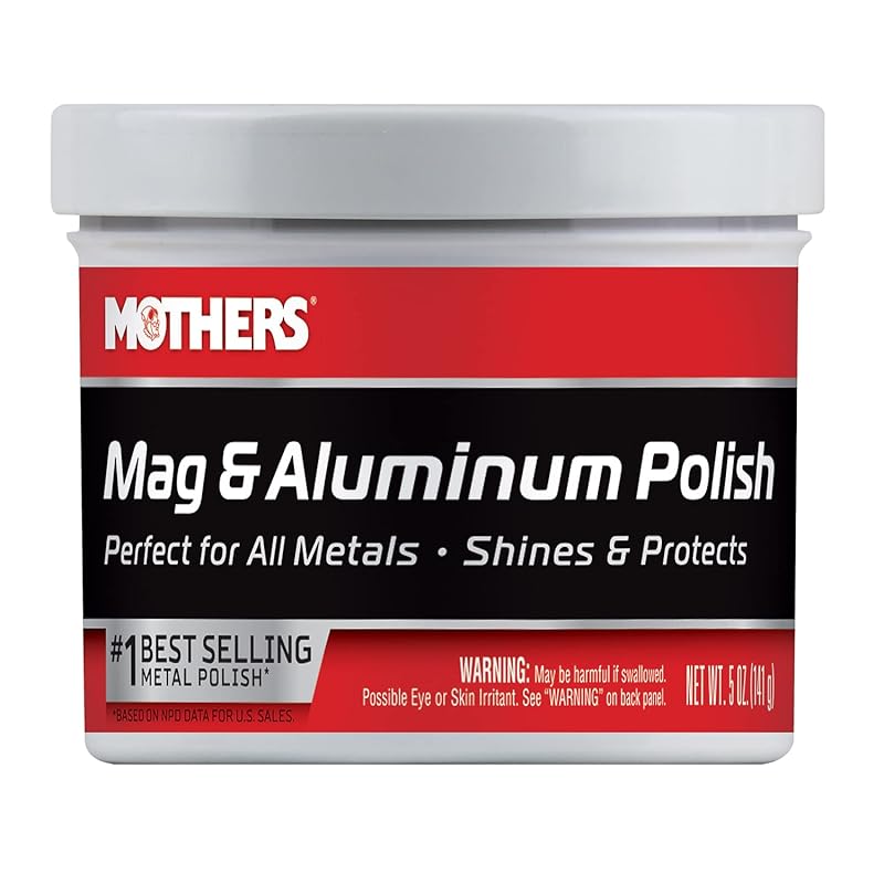 Mothers Mag & Aluminum Polish, 5 oz - Brilliant Shine for Aluminum Whe