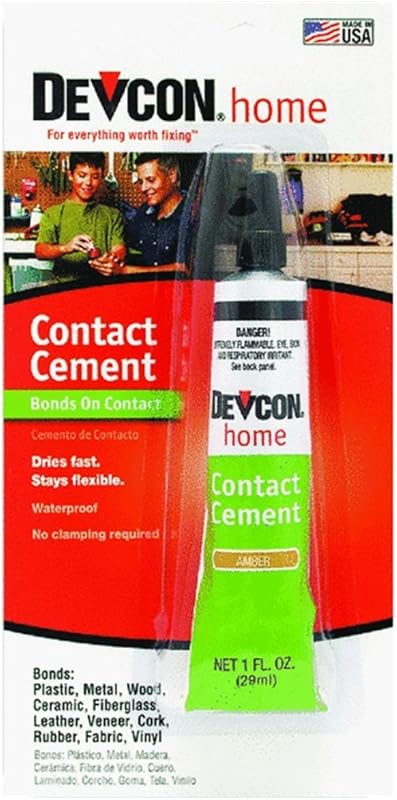 Du-Bro S-180 Devcon Contact Cement, Fast-Drying 1 oz Tube for Strong, 