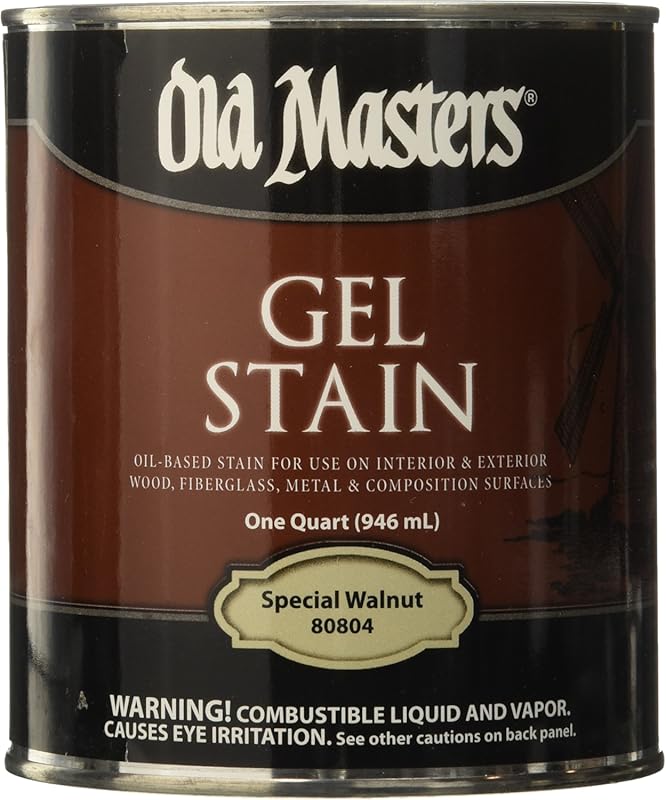 Old Masters 24990 80804 QT Walnut Gel Stain, Premium Quality for Wood 