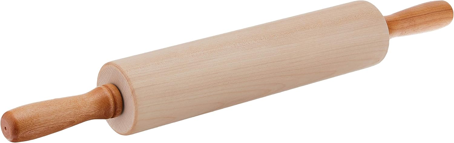 J.K. Adams Maple Wood Medium Gourmet Rolling Pin, 12-Inch, for Baking 