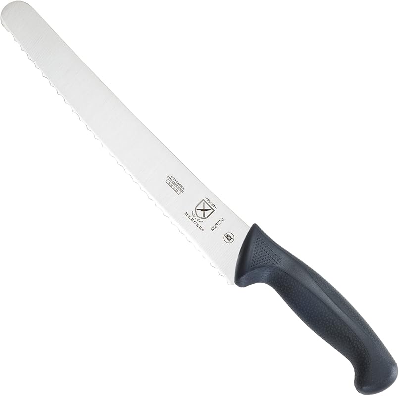 Mercer Culinary M23210 Millennia 10-Inch Bread Knife with Wide Wavy Ed